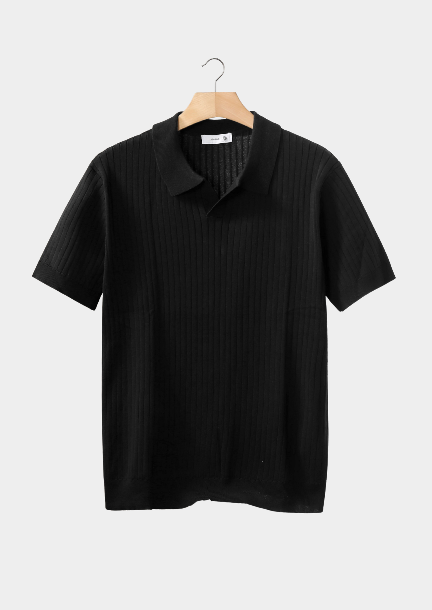 Savile™ | Black Buttonless Polo
