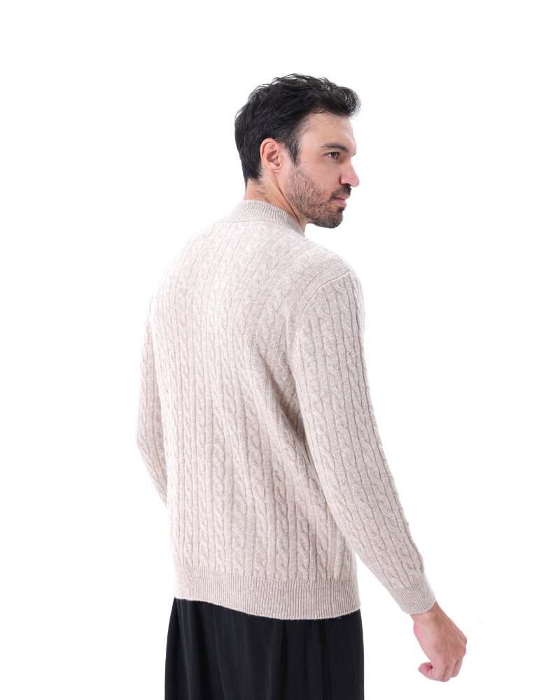 Savile™ | 100% Cashmere Zip Blue