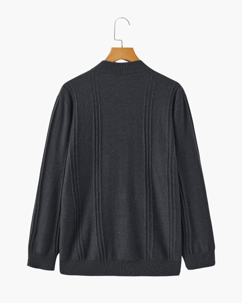 Savile™ | 100% Cashmere Zip Olive