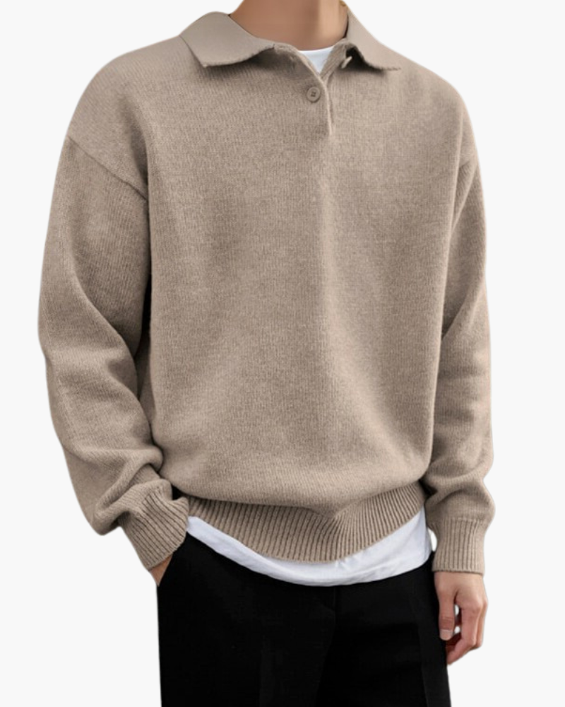 Savile™ | Woolen Button Beige