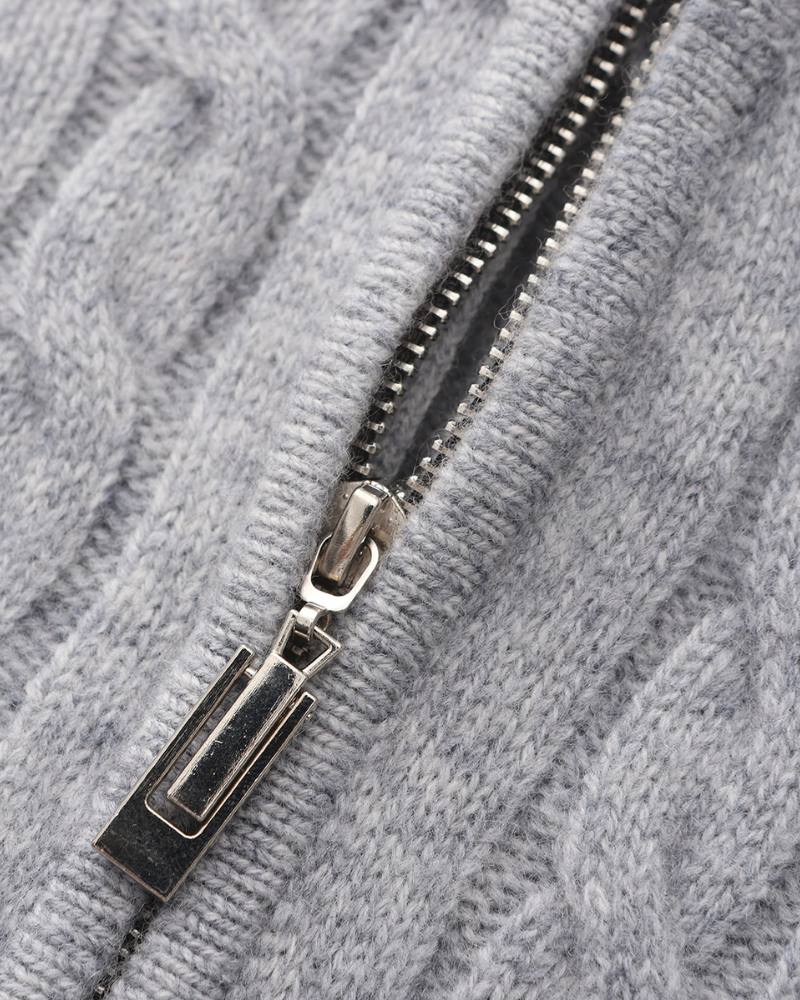 Savile™ | 100% Cashmere Zip Beige