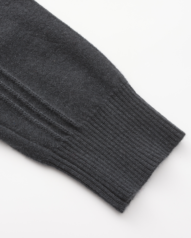 Savile™ | 100% Cashmere Zip Olive