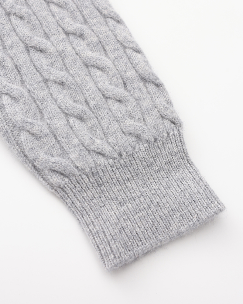 Savile™ | 100% Cashmere Zip Beige