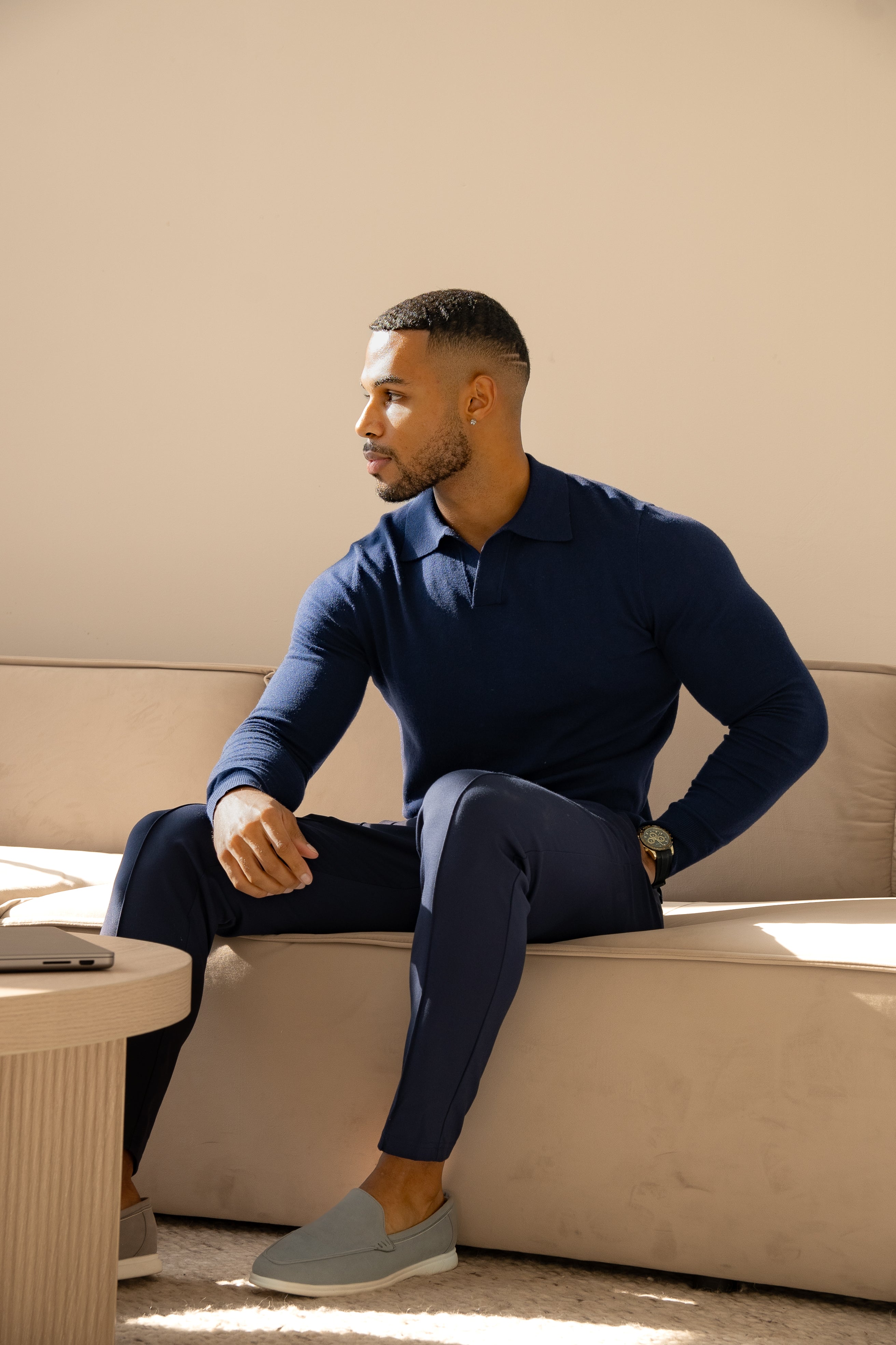 Savile™ | Longsleeve Polo Navy