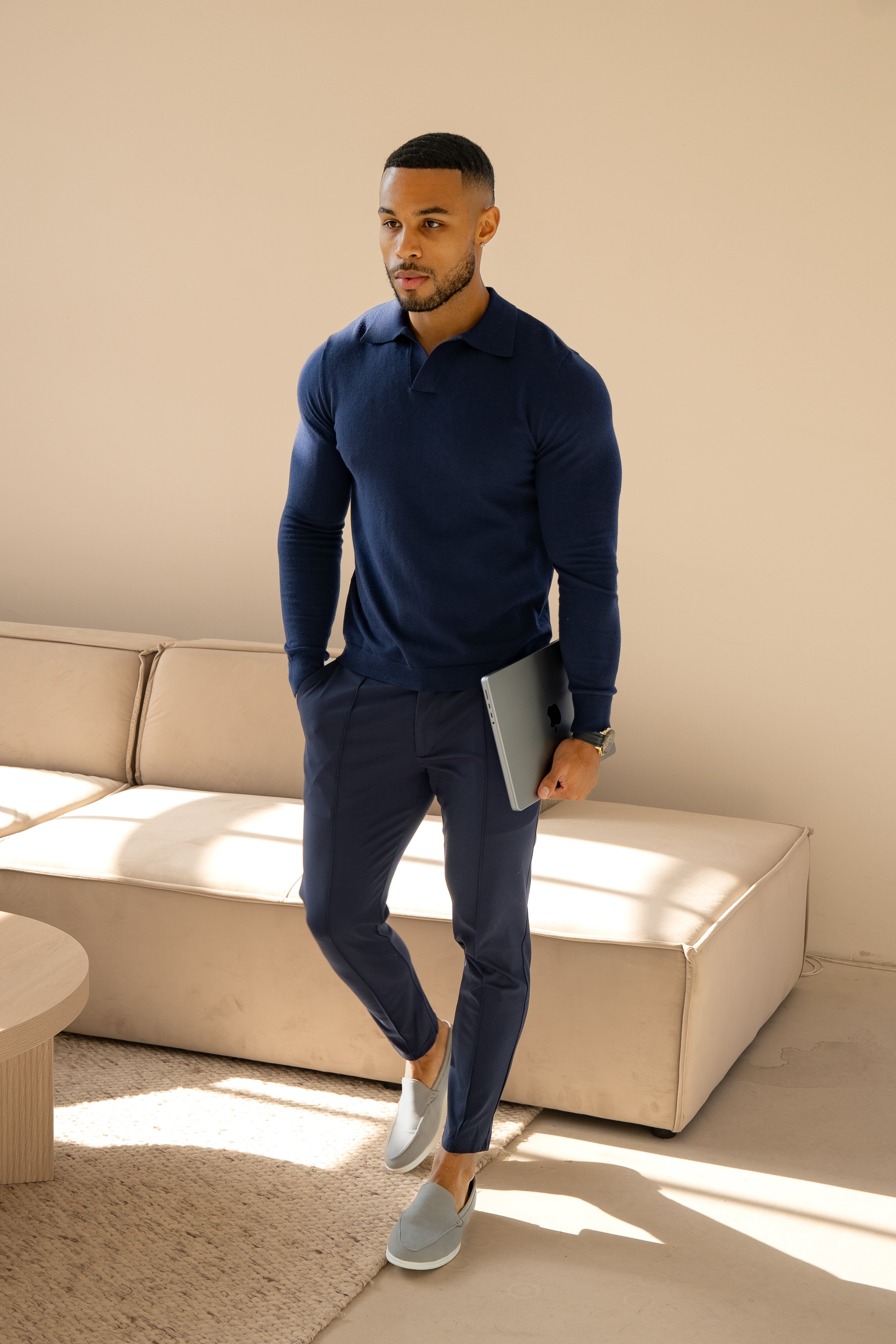 Savile™ | Longsleeve Polo Navy