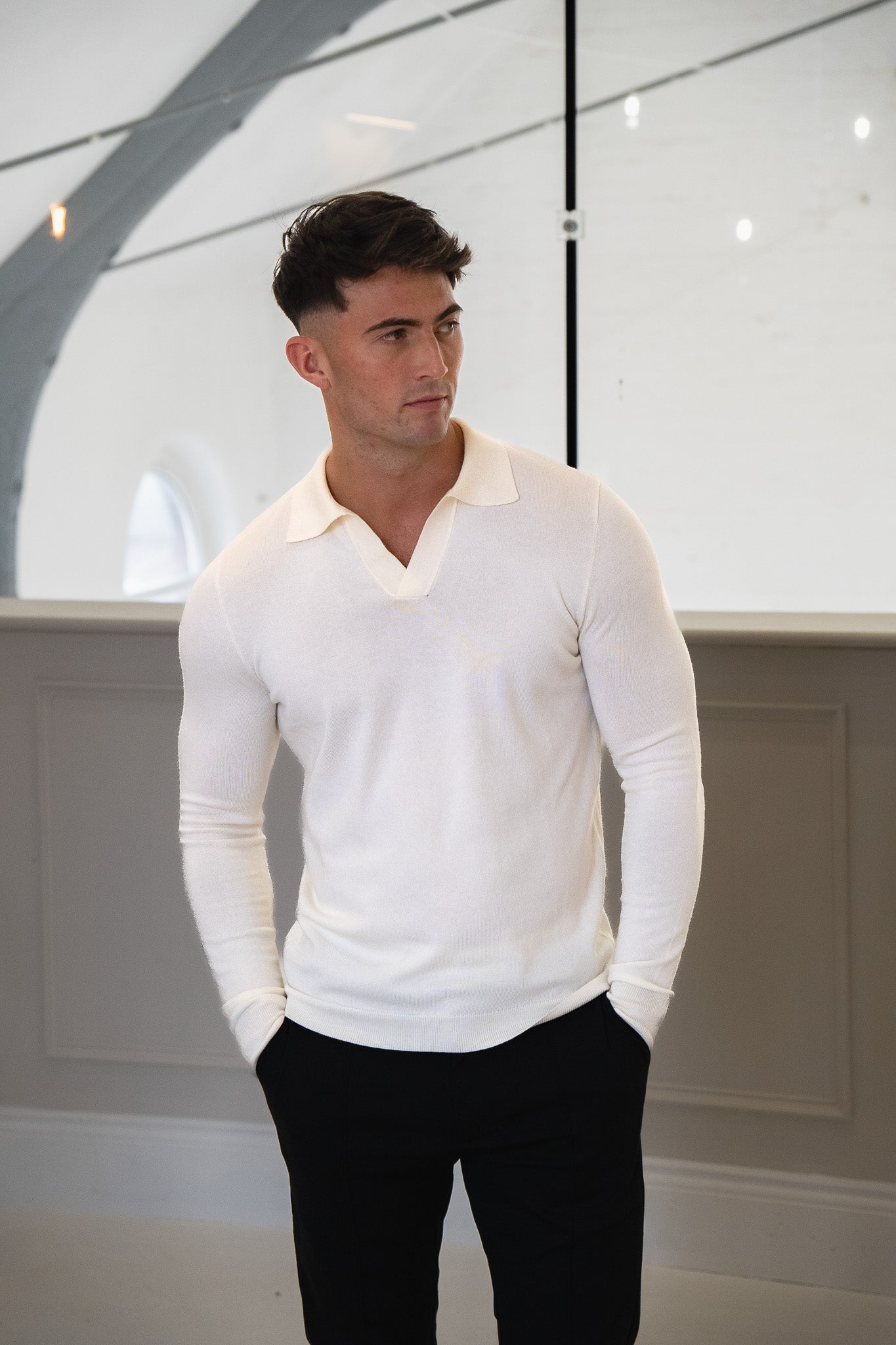 Savile™ | Longsleeve Polo Beige