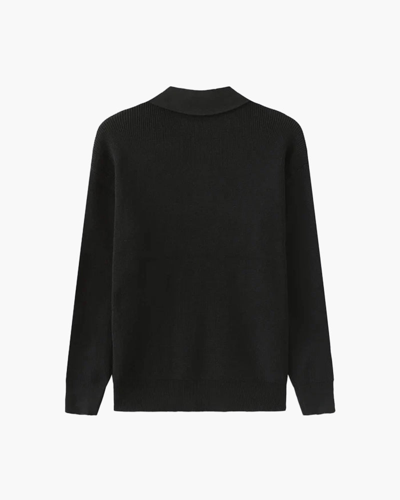 Savile™ | Half Zip Black
