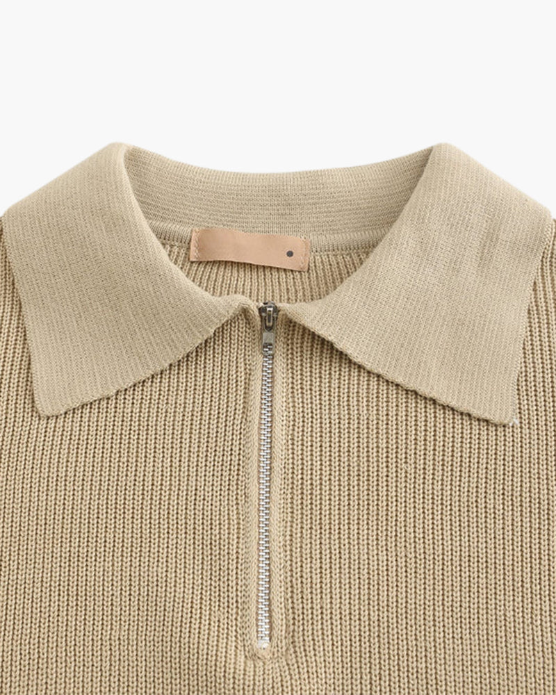 Savile™ | Half Zip Black