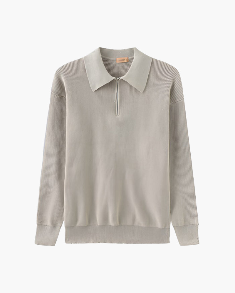 Savile™ | Half Zip Black Gray